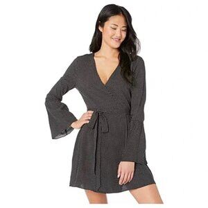 BCBGeneration Dress Sz M Wrap  Black Polka Dot NWT